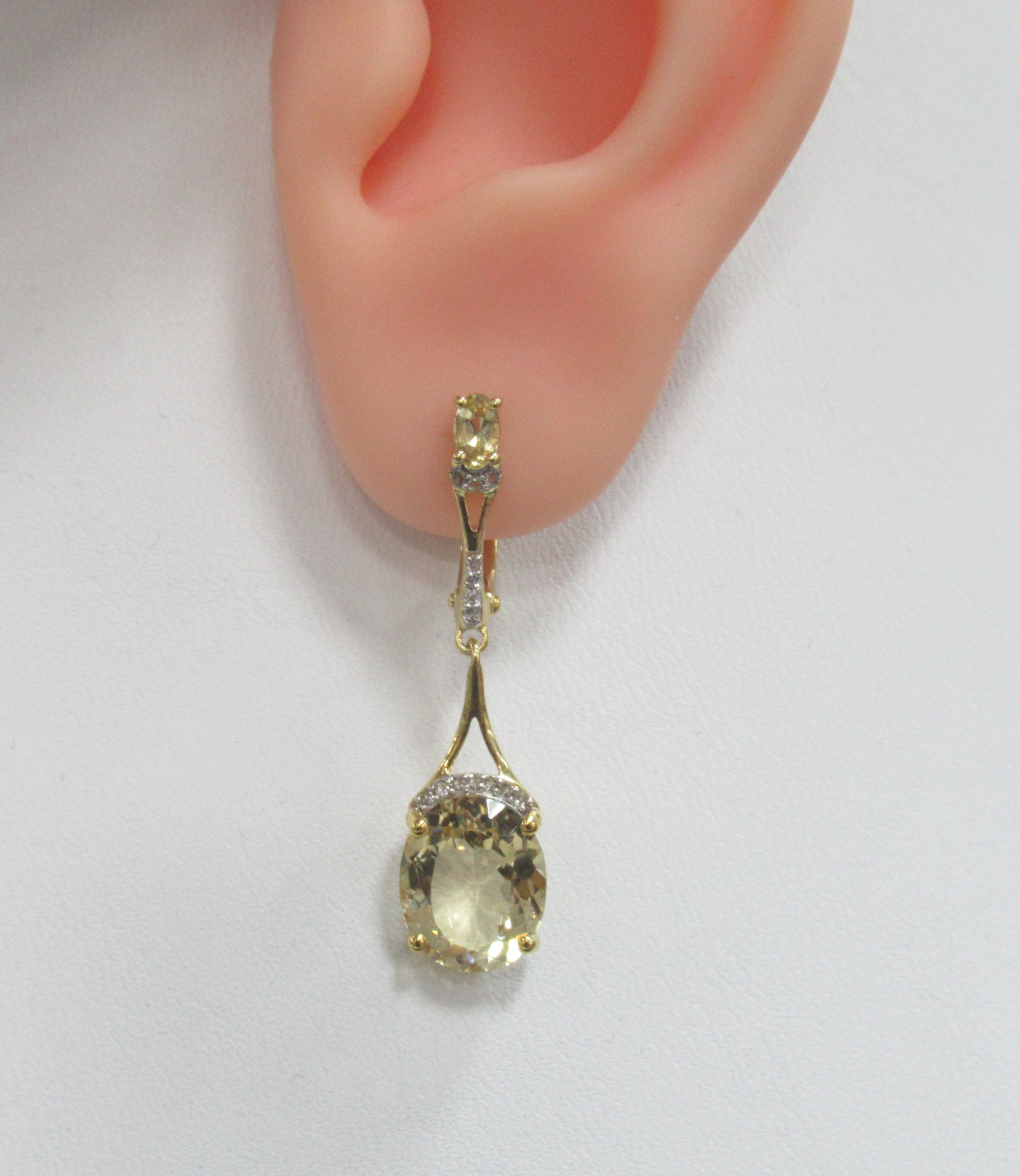 Серебряные серьги с гелиодорами